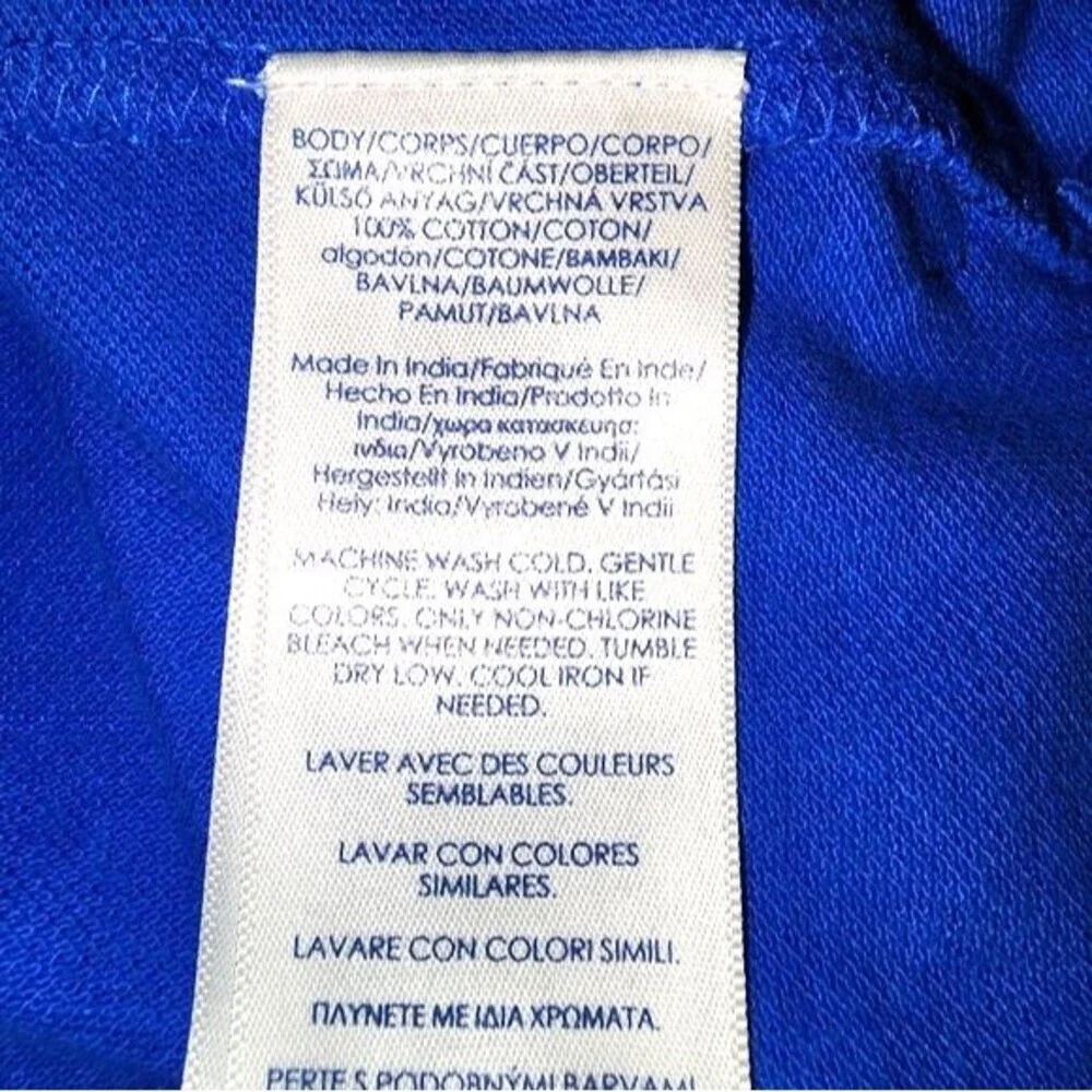 Chaps NWOT‎ Royal Blue Pineapple Short Sleeve Polo Shirt Size XL